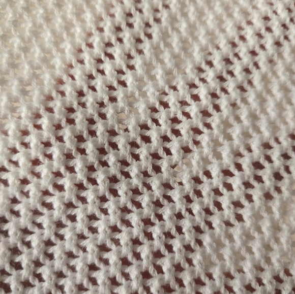 Talbots Round Neck Long Sleeve White Pullover Knit Sweater Size M Petite White U - Picture 6 of 6